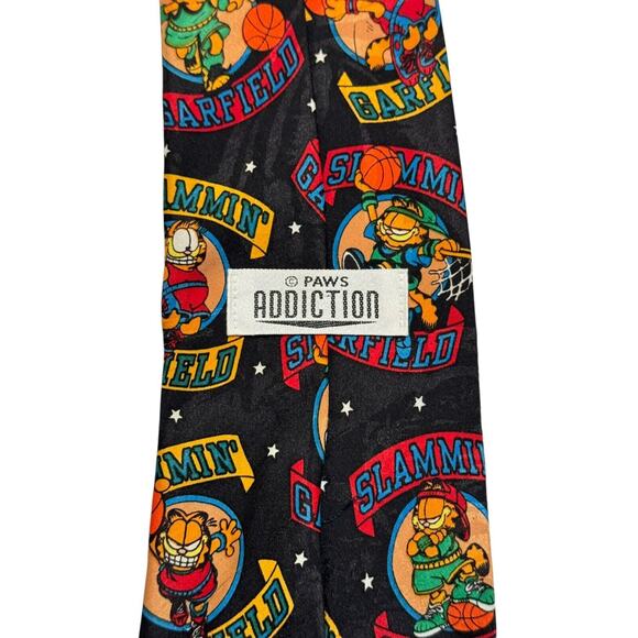 Paws Addiction Slammin Garfield Sports basketball Novelty Necktie Cartoon - Picture 4 of 6